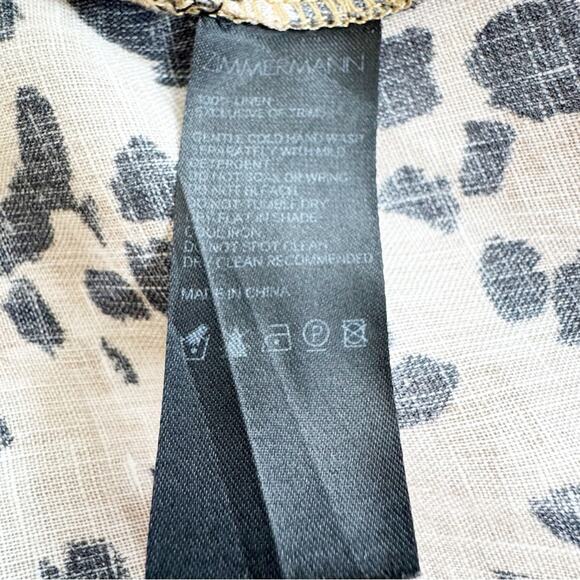 Zimmermann Veneto Plunge Leopard Printed Midi Dress Animal Print Size 1 (S) - Picture 10 of 15